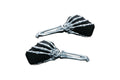 Kuryakyn Skeleton Hand Mirrors Chrome/Black