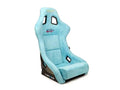 NRG FRP Bucket Seat ULTRA Edition w/ Grey Peralized Back/Teal Vegan Microfiber/Phone Pockets - Med