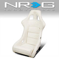 NRG FRP Bucket Seat White Vinyl Material (Large)