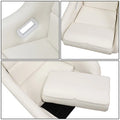 NRG FRP Bucket Seat White Vinyl Material (Large)