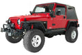 Fishbone Offroad 97-06 Jeep Wrangler TJ Steel Rock Slider W/OTube Step - Black Textured Powdercoat