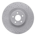 R1 16-18 Ford Focus Front Right Drilled & Slotted Geoperformance Rotor