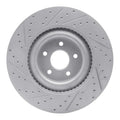 R1 16-18 Ford Focus Front Right Drilled & Slotted Geoperformance Rotor