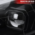 PROJECTOR HEADLIGHTS WITH GLOSSLY BLACK HOUSING CLEAR LENS AND AMBER REFLECTOR WITH SEQUENTIAL TURN SIGNAL