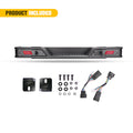 JEEP WRANGLER JL/JLU 201824 REAR BUMPER WITH LED POSITION LIGHTS ; BLK; POWDER