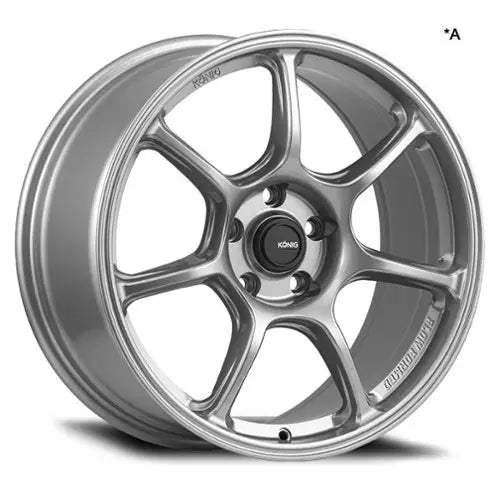 Konig Ultragram 18x8.5 5x108 ET42 Titanium Metallic Knurled Bead