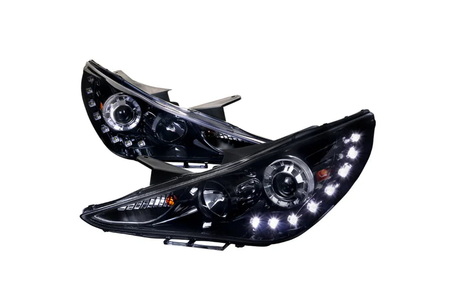 PROJECTOR HEADLIGHT GLOSS BLACK HOU