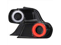 WHITE LED SEQUENTIAL TAIL LIGHT FULL GLOSSY BLACK HOUSING CLEAR LENS - US SPEC VEHICLES ONLY - MUSTANG COUPE AND CONVERTIBLE