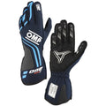 OMP ONE EVO-X MY24 GLOVES FIA 8856-2018 NAVY BLUE / CYAN SZ XS