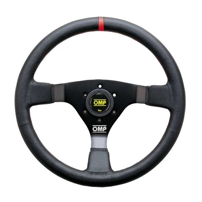 OMP WRC Steering Wheel Black/Red Leather