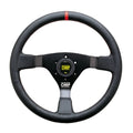 OMP WRC Steering Wheel Black/Red Leather