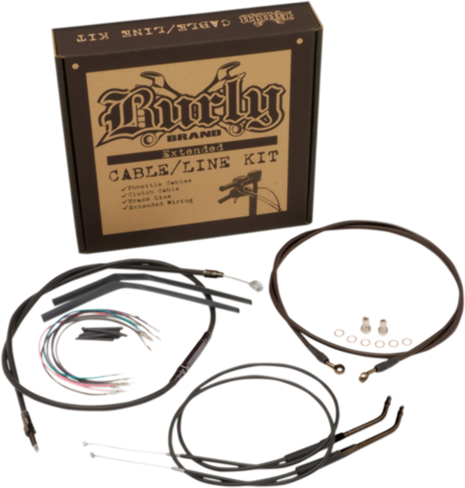 Burly Brand Control Kit 12in T-Bar - Black