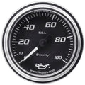 5-Piece Gauge Set Black Face/Chrome Bezel