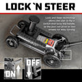 POWERBUILT BIG WHEEL TRIPLE LIFT JACK 3000 POUND