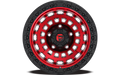 ~(38 lbs. 20X20X12)~ ZEPHYR 17x9 6x135.00 CANDY RED BLACK BEAD RING (-12 mm)