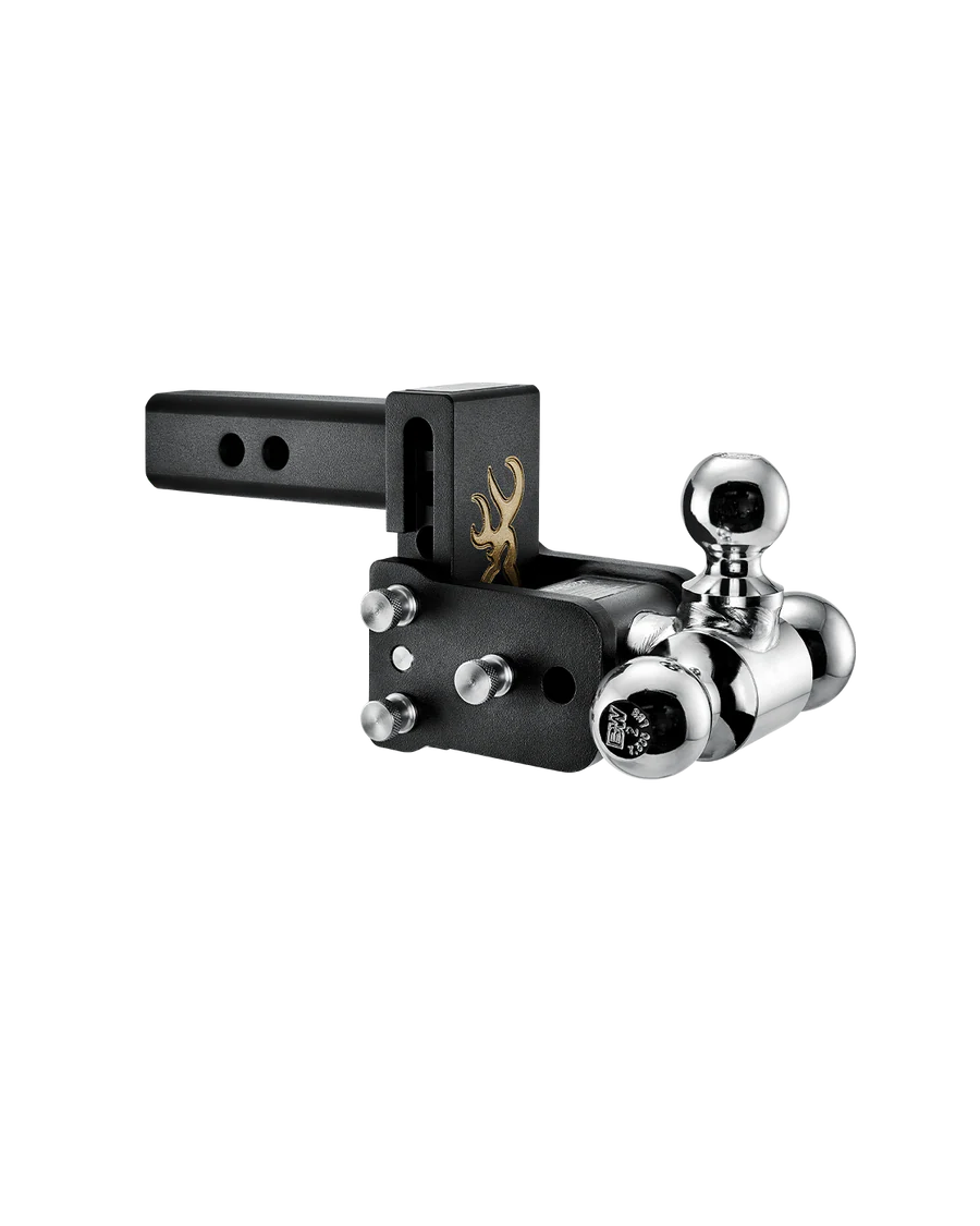 Tow and Stow 2 INCH Browning 1 7 8in x 2in x 2 5 16in Tri-Ball 3in Drop 3 1 2in Rise