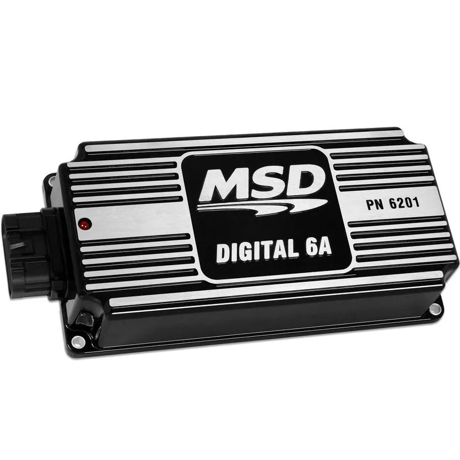 MSD Digital 6A Ignition Control Black Compatible With 4, 6, Or 8 Cylinder Engines Built-In Led For System Checks MSD Ignition
