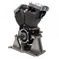 S&S Cycle 84-98 Carbureted Non-Catalyst BT V80R Complete Assembled Engine - Black Finish