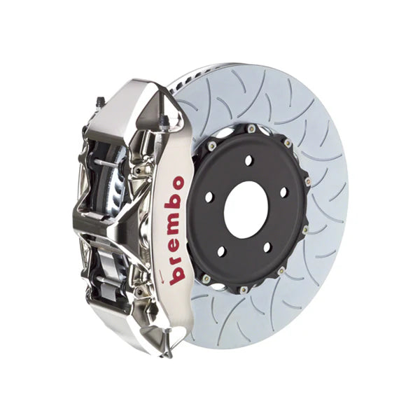 Brembo 05-13 Corvette Front GTR BBK 6 Piston Billet350x34 2pc Rotor Slotted TY3L -  Nickel Plated