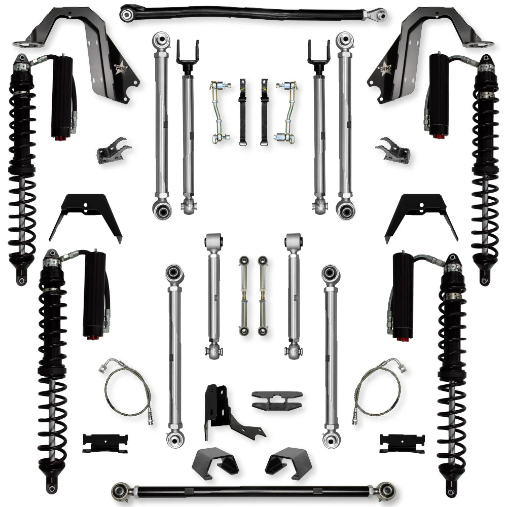 21C WRANGLER JT 4.5IN X FACTOR PRO ALUM TRAIL RUNNER SYS W/ FAST CD ADJUSTERS F