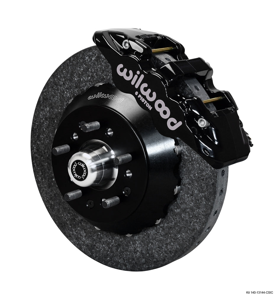 AERO6 DYNAMIC FRONT KIT14.00IN C/SIC ROTORBLACK