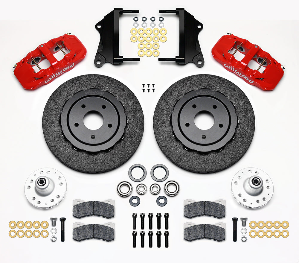 AERO6 DYNAMIC FRONT KIT14.00IN C/SIC ROTORRED
