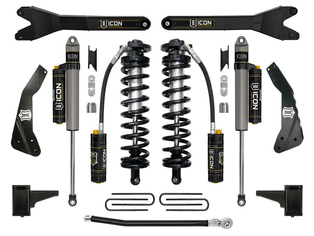 11-16 Ford F250/F350 4-5.5 Inch Stage 4 Coilover Conversion System W Radius Arm Icon Vehicle Dynamics