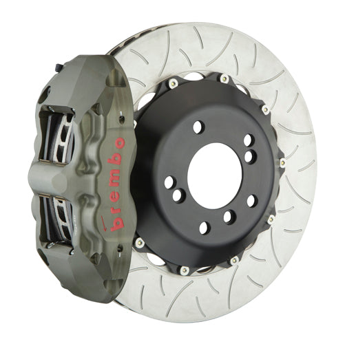 Brembo 08-13 M3 (E90/E92/E93) Rear Race BBK 4 Piston FRG 345x28x54a 2pc Slotted TY5 - Clear HA