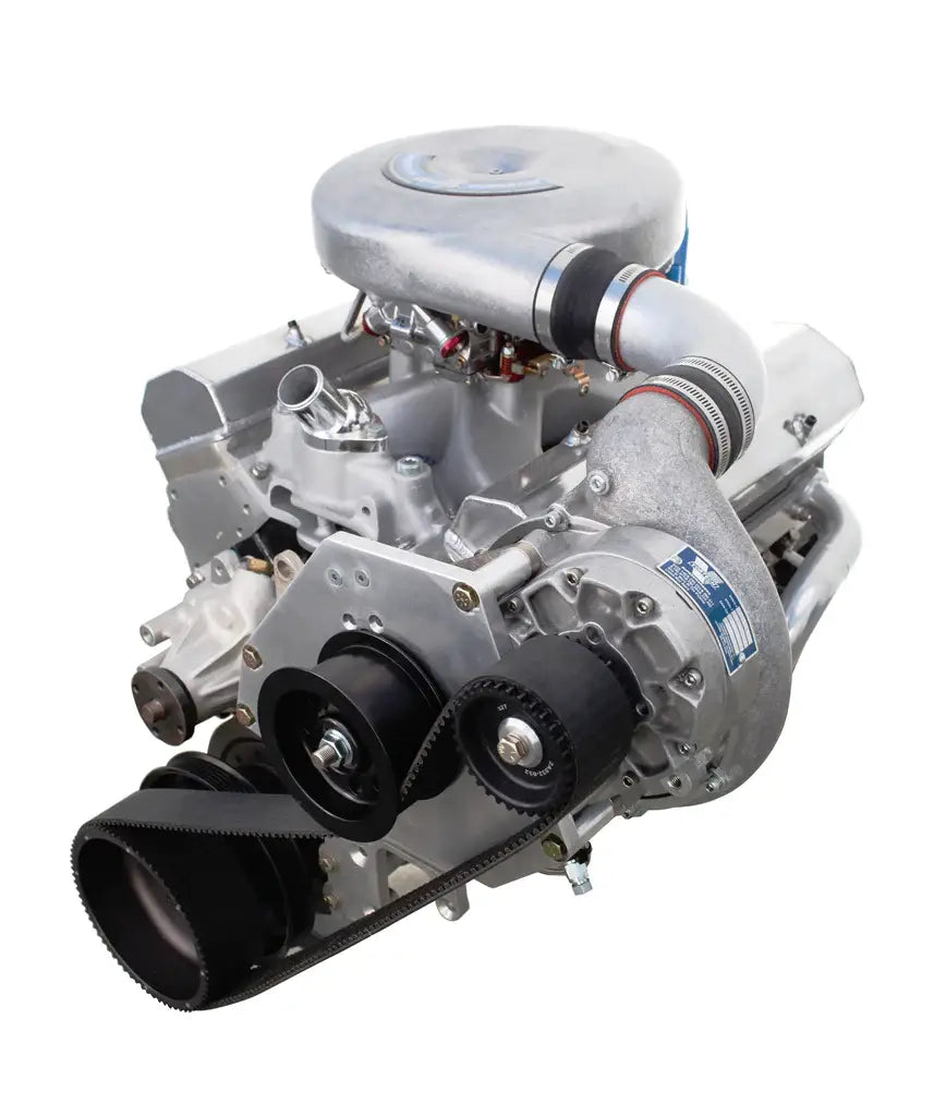 Carbureted Small Block Chevrolet Cog Tuner Kit w/V-7 YSi-Trim Polished (No Carb. Encl)