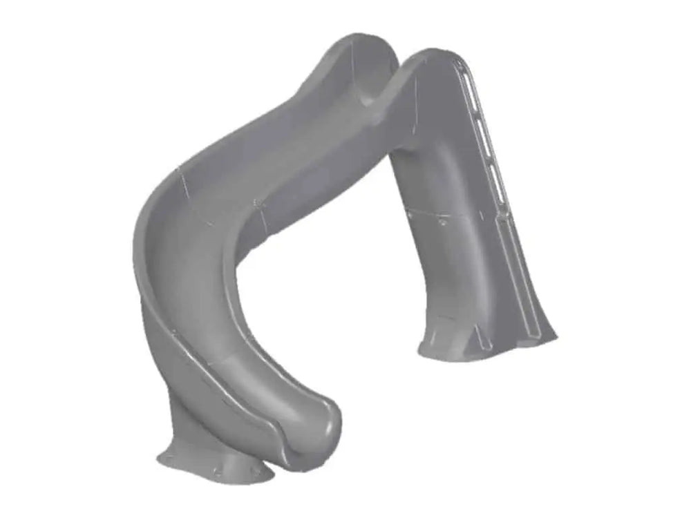 SIDEWINDER STANDARD 7FT 8IN RIGHT HAND ROTO MOLDED DECK MOUNTED POOL SLIDE GREY