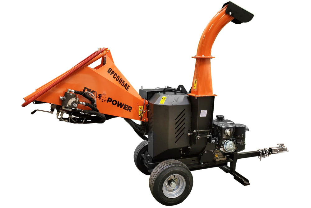 DK2 5IN ELEC START DOT CHIPPER AUTO FEED SYSTEM W/HYD ROLLER SPEEDS UP TO 600RPM 14HP ENGINE