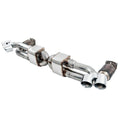 AWE Performance Exhaust and High-Flow Cat Sections for Porsche 991 Turbo - Chrome Silver Quad Tips