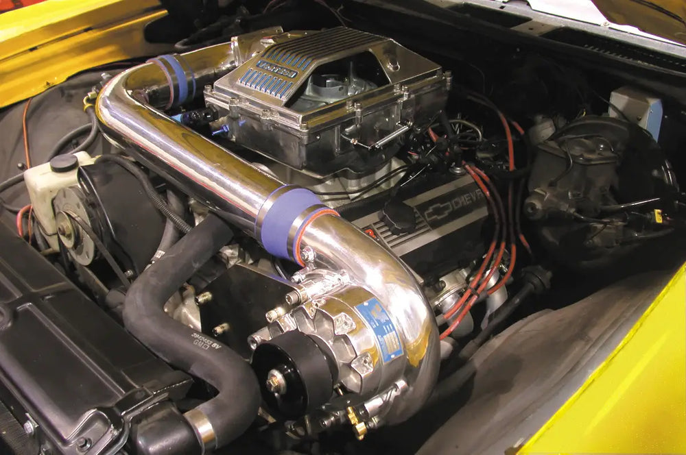 Carbureted Big Block Chevrolet Supercharging System w/V-7 YSi-Trim Satin