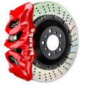 Brembo 15-18 M3 (CC Brake Equipped) Front GT BBK 6 Piston Cast 405x34 2pc Rotor Drilled-Red