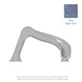 SIDEWINDER STANDARD 7FT 8IN LEFT HAND ROTO MOLDED DECK MOUNTED POOL SLIDE GREY