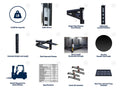 8K DELUXE XLT STORAGE LIFT W/POLY CASTERS DRIP TRAYS & JACK TRAY
