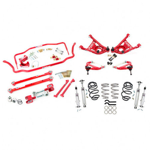UMI Performance 65-66 GM A-Body Handling Kit Stage 5 550lb Springs 1in Drop - Red