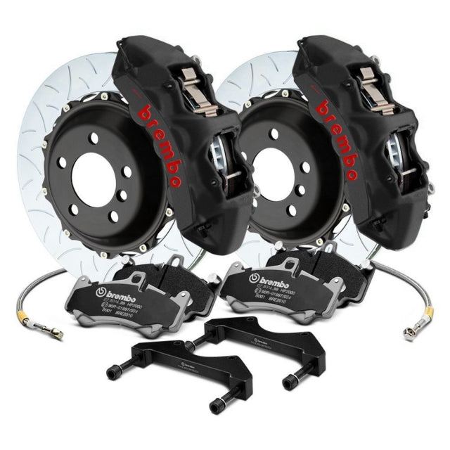 Brembo 16+ XF Front GTS BBK 6 Piston Cast 380x34 2pc Rotor Slotted Type-3-Black HA