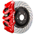 Brembo 22+ Golf R /22+ S3 Front GT BBK 6 Piston Cast 380x34 2pc Rotor Drilled-Red