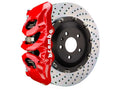 Brembo 15-19 Golf R Front GT BBK 6 Piston Cast 380x34 2pc Rotor Drilled-Red