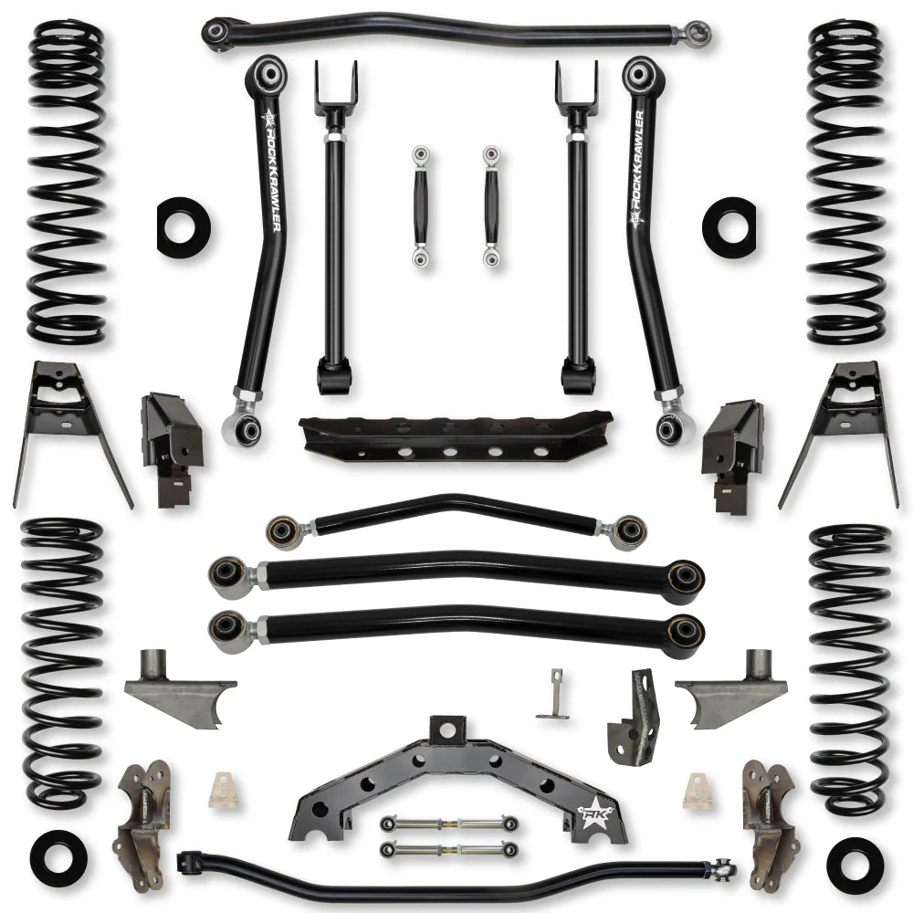 18C WRANGLER 2DR 4.5IN TREX NO LIMITS HYBRID SYSTEM W/6IN REAR STRETCH FRONT/REAR LIFT KIT