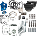 S&S Cycle 2017+ M8 132in Power Pack w/ Chrome Pushrod Tubes & Gear Drive Cam - Black w/ Highlight