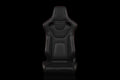 Braum Elite-X Series Sport Seats - Black Leatherette (Red Stitching) - BRR1X-BKRS