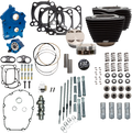 S&S Cycle 2017+ M8 132in Power Pack w/ Chrm Pushrod Tubes & Cam Chain Tensioners - Blk w/o Highlight