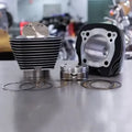 S&S Cycle 2017+ M8 128in CI Oil Cooled Power Pack w/ Chrome Pushrod Tubes w/ Highlight Black Granite