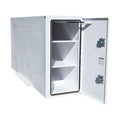 WHITE STEEL STRAIGHT SIDE BACKPACK TRUCK BOX T HANDLE