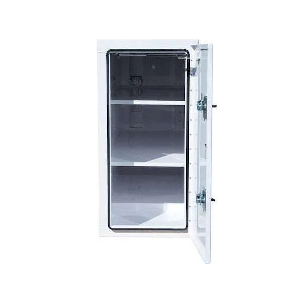 WHITE STEEL STRAIGHT SIDE BACKPACK TRUCK BOX T HANDLE