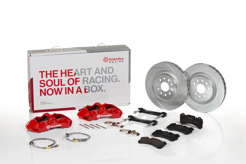 Brembo 16+ Camaro LS/LT/SS Front GT BBK 6 Piston Cast 355x32 1pc Rotor Slotted Type1-Black