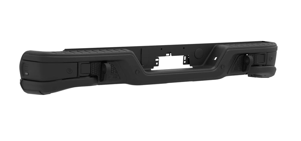 AEV 2020-2025 Chevrolet Silverado 2500/3500 / GMC Sierra 2500/3500 The AEV Rear Bumper for 2020 Chevrolet Silverado HD and GMC Sierra HD is designed to look good work hard and withstand all the rigors of off-road use. This is the same OEM AEV Rear Bumpe