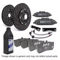 EBC Racing 18-24 Tesla Model 3 AWD Dual Motor Anodized Apollo-6 380mm Rotors Front Big Brake Kit